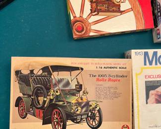 vintage car model kits and toys