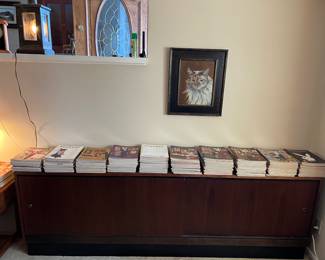 Near complete collection of playboys (early 60's to late 2000's), Mid-Century Modern Bookcase/credenza