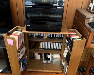 VHS players, LaserDisc player, VHS cassettes