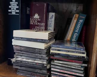 books, CDs, Bookshelf, Cassette Decks, CD player, CD holder