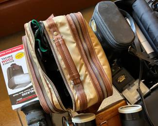 cameras: SLRs, point and shoot, antique cameras, Cam corders, vintage film cameras and video tape player