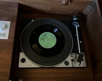 Vintage HiFi equipment: Reel-to-reel player, Receiver, Turntable/record player, vintage speakers, record cabinet