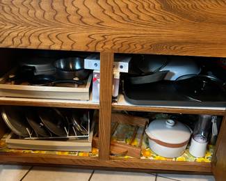 Lots of kitchenware for baking, cooking, etc