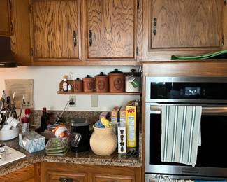 Lots of kitchenware for baking, cooking, etc