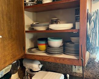 Lots of kitchenware for baking, cooking, etc