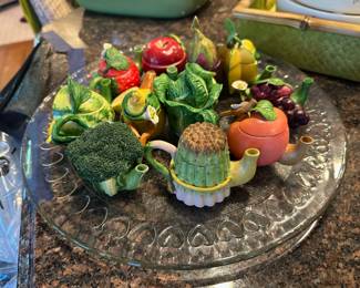 fruit and vegetable mini teapots