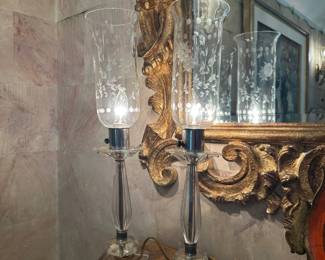Glass Hurricane lamps 