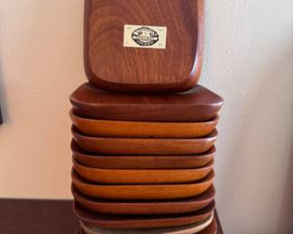 Caribbean Handcrafted mahogany wood plates