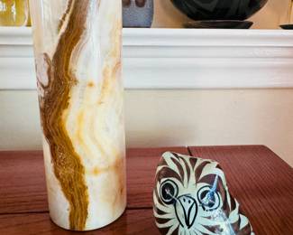 Onyx cylinder candle holder / Price: $16