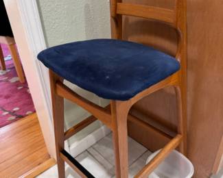 Danish teak stools, 2 available