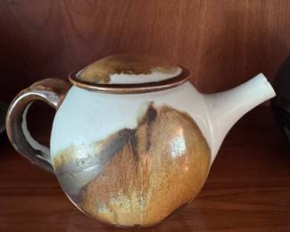 Lieberman Pottery Teapot, signed 1976
