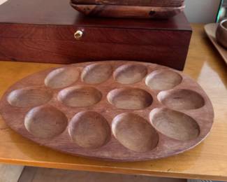 Vintage wooden egg tray