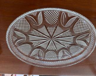 Gorgeous Brilliant Cut Vintage Crystal Tray Price: $36