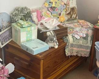 More Easter.  Blanket chest available, needs a little love!