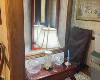 Waterford Lamp on entry table
