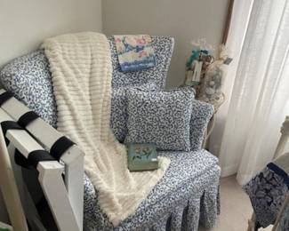 Pretty blue and white chair