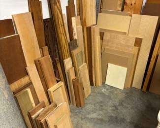 Wood- cleann and dry.  Great for shelving or any of your projects