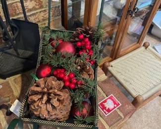 Cute metal sled with greenery