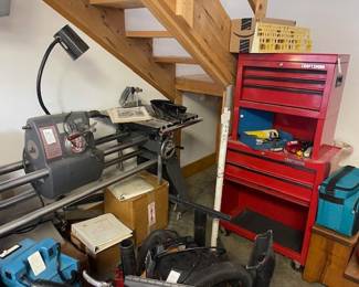 Tool chests, nice tools, selection of screws, nuts and bolts