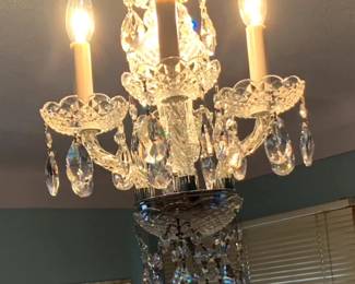 Crystal glass Chandelier $120 OBO