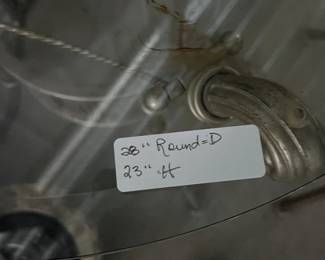 size of another glass top table