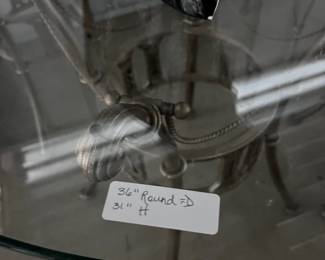 size of one of glass top tables