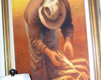 Gary E. Smith "Man With Wheat" - 31"x25" - Asking $4,300