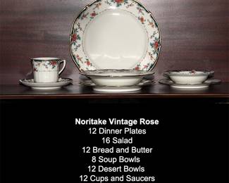 1007 Noritake Vintage Rose 175.00
