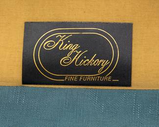 1031b Pair King Hickory Wing Back Chairs