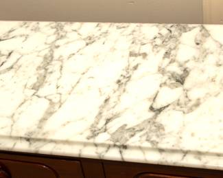 999b Victorian Lyre Marble Top Table