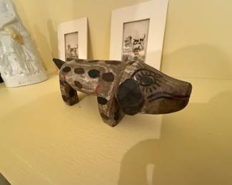 Wood Dog Carving