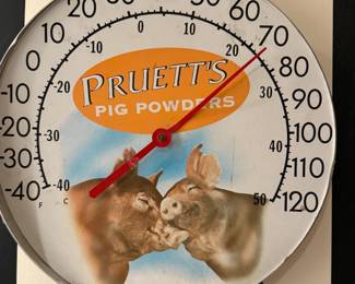 PRUETT'S PIG POWDERS THERMOMETER