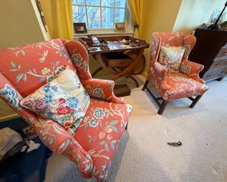 Upholstered Wingback Chairs 