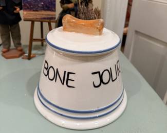 Ceramic Dog Treat Jar