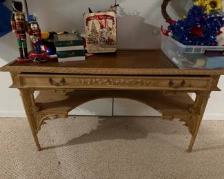 Carved Wood Desk