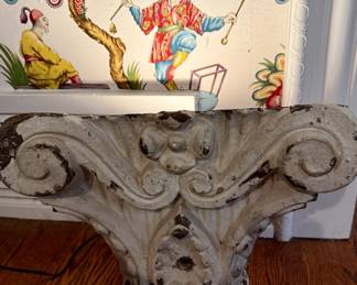 Upcycled Corinthian Metal Floor Lamp 