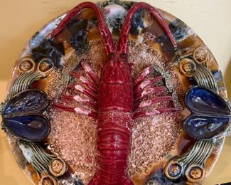 Vintage Trompe L’oeil Pallissy Lobster Plate
