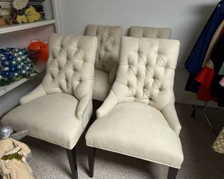 Restoration Hardware Chairs,  they need a cleaning,  not in perfect condition.