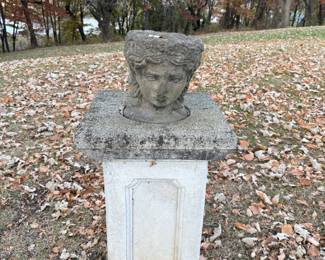 Many Concrete Statuary Pieces around