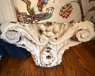 Upcycled Corinthian Metal Floor Lamp 