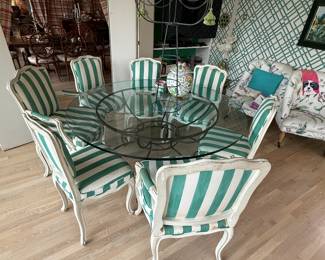 Circular Dining Room Glass Table 