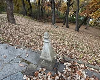 Many Concrete Statuary Pieces around