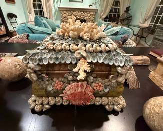 Antique Shell Box