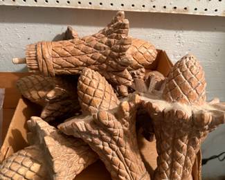 Carved Wood Pineapple 