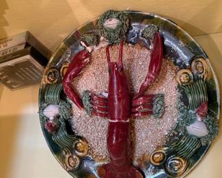 Vintage Trompe L’oeil Pallissy Lobster Plate