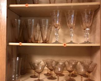 Depression era Rose Glass