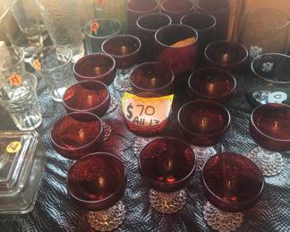 Vintage Ruby Glassware