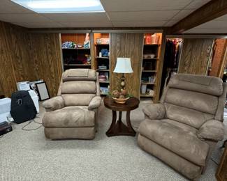 Matching wall hugging lazy boy recliners
