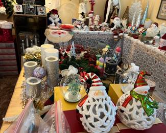 Christmas battery opp. Candles, votives and decor