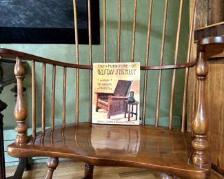 Stickley Solid Cherry Comb Back Windsor Chair - Signed